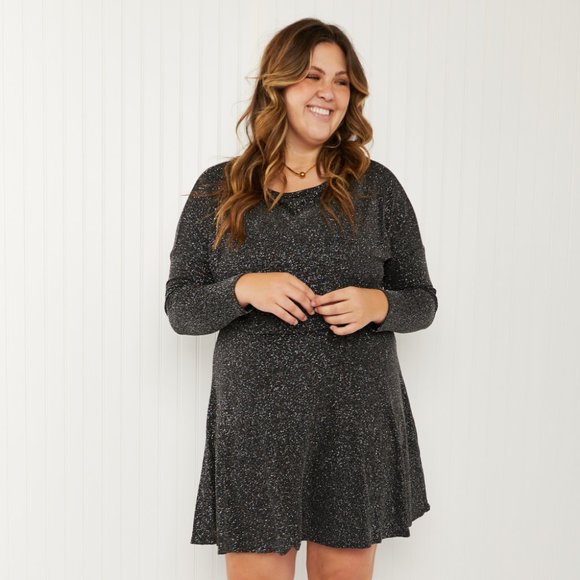 white birch Dresses White Birch Photo Op Full Size Metallic Dress